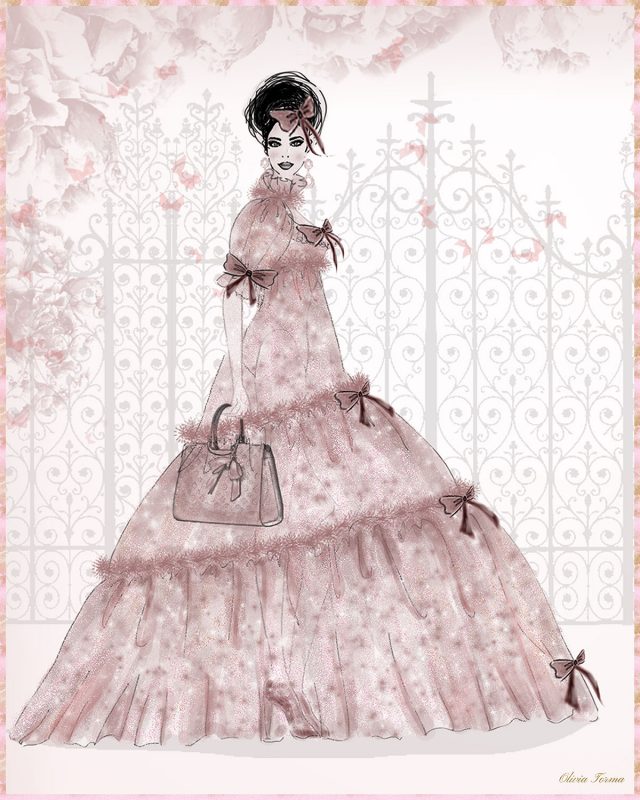 Peony Rose Chiffon Ball Gown by Olivia Torma Couture