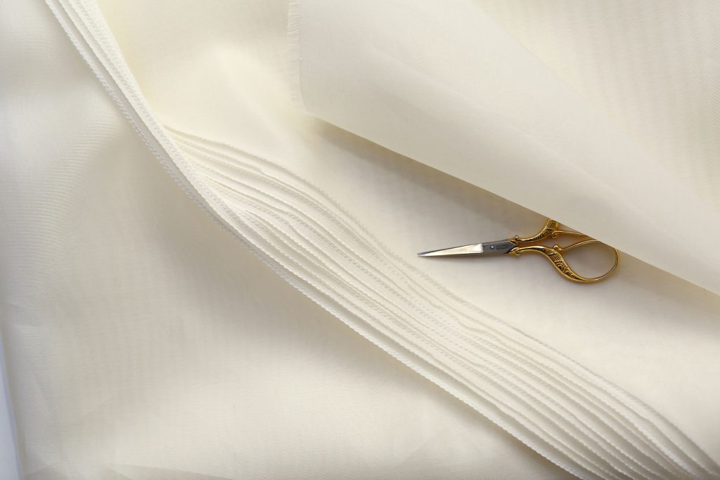 Pin Stitched Silk Satin Organza by Olivia Torma Couture