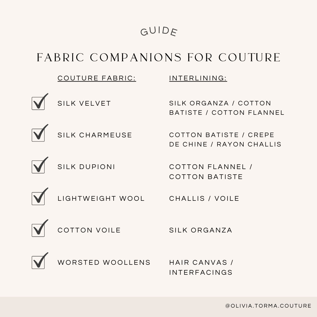 Couture Fabric Companion Guide Olivia Torma Couture